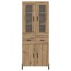 vidaXL Haut Armoire Montage mural Ch&ecirc;ne artisanal 69,5 x 34 x 180 cm