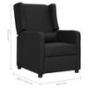 vidaXL Fauteuil inclinable Noir Tissu