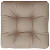 vidaXL Coussin de palette taupe 60x61,5x10 cm tissu