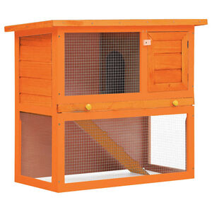 vidaXL Clapier d'ext&eacute;rieur Enclos pour petits animaux 1 porte Bois