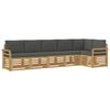 vidaXL Ensemble de canap&eacute;s d'ext&eacute;rieur 6 pcs Blanc et anthracite