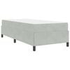 vidaXL Cadre de lit avec matelas Gris clair 90 x 190 cm tissu