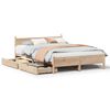 vidaXL Cadre de lit sans matelas 135x190 cm bois de pin massif