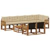 vidaXL Ensemble de canap&eacute;s d'ext&eacute;rieur 9 pc Naturel et Beige