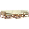 vidaXL Ensemble de canap&eacute;s d'ext&eacute;rieur 7 pcs Naturel et Cr&egrave;me