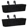 vidaXL Jardini&egrave;res 2 pcs Jacinthe d'eau Noir