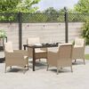 vidaXL Ensemble de salle &agrave; manger pour jardin 5 pcs Beige polyrotin