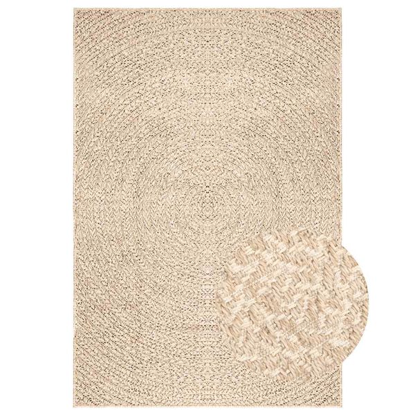 vidaXL Tapis ZIZUR beige 200x290 cm aspect de jute int&eacute;rieur ext&eacute;rieur