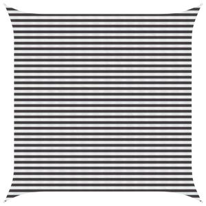 vidaXL Voile d'ombre Anthracite et blanc 4 x 4 m HDPE
