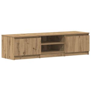 vidaXL Meuble TV ch&ecirc;ne artisanal 140x40x36 cm bois d'ing&eacute;nierie