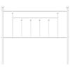 vidaXL Tête de lit métal blanc 100 cm