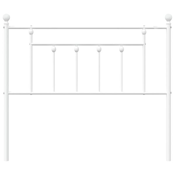 vidaXL Tête de lit métal blanc 100 cm