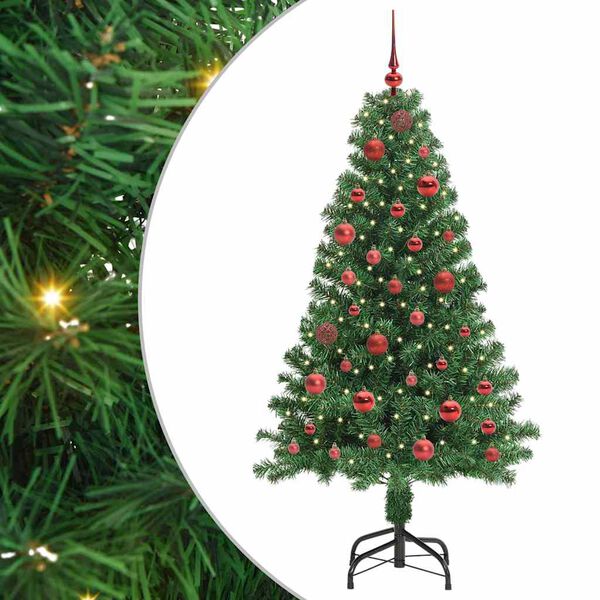 vidaXL Sapin de No&euml;l artificiel Vert 150 cm PVC, Acier et Plastique