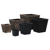 vidaXL Lits surélevés 3 pcs Jacinthe d'eau Marron