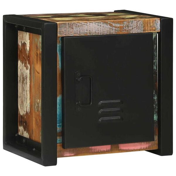 vidaXL Cabinet de Salle de Bain Marron Bois massif de récupération