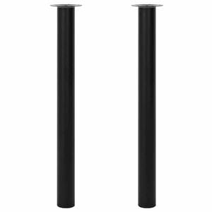vidaXL Pied de table t&eacute;lescopique 2 pcs Noir 710 mm - 1100 mm