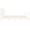 vidaXL Cadre de lit sans matelas blanc 200x200 cm bois massif