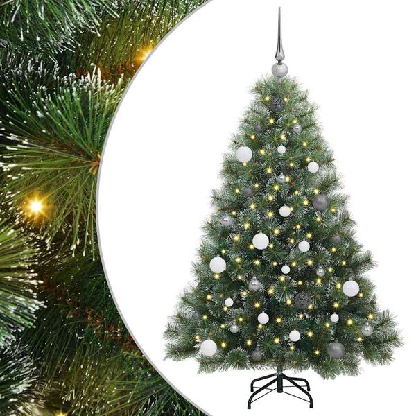 vidaXL Sapin de No&euml;l artificiel avec 150 LED Vert 150 cm PE et PVC