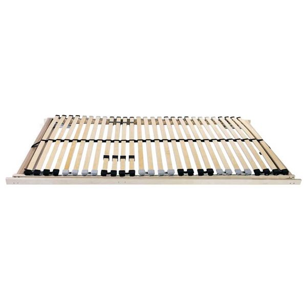 vidaXL Sommier à lattes Marron 100 x 190 cm Bois de hêtre massif