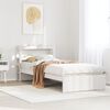 vidaXL Cadre de lit avec t&ecirc;te de lit sans matelas blanc 90x190 cm