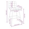vidaXL Tabouret de bar Gris clair Velours
