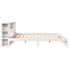 vidaXL Lit biblioth&egrave;que sans matelas blanc 200x200 cm bois pin massif