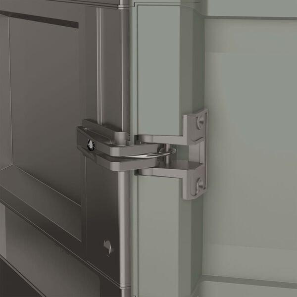 Keter Armoire de rangement basse de jardin Crème et taupe 97 cm