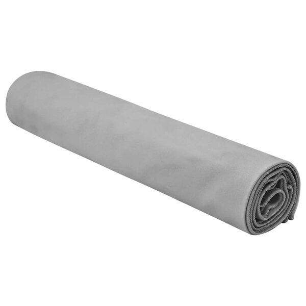 vidaXL Serviettes de sport 2 pcs Gris fonc&eacute; 140 x 70 cm