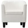 vidaXL Chaise cabriolet Blanc Similicuir
