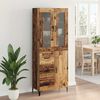 vidaXL Haut Armoire Bois Ancien 69,5 x 34 x 180 cm Bois d'ing&eacute;nierie