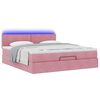 vidaXL Lit ottoman avec matelas et LED Rose 180x200 cm velours