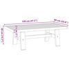 vidaXL Table basse NOAIN pieds en forme de A 120x60x40 cm massif pin