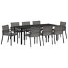 vidaXL Ensemble de salle &agrave; manger pour jardin 9 pcs Gris