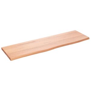 vidaXL &Eacute;tag&egrave;re murale marron clair 100x30x2cm bois ch&ecirc;ne massif trait&eacute;