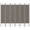 vidaXL Cloison de séparation 6 panneaux Anthracite 240x200 cm Tissu