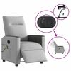 vidaXL Fauteuil de massage inclinable électrique gris nuage tissu