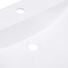 vidaXL Lavabo encastré 800x460x130 mm SMC Blanc