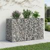 vidaXL Lit sur&eacute;lev&eacute; gabion Argent&eacute; 130 x 50 x 80 cm Acier galvanis&eacute;