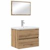 vidaXL Ensemble de mobilier de salle de bain 3 pcs Ch&ecirc;ne artisanal