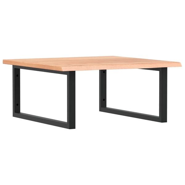 vidaXL &Eacute;tag&egrave;re de vasque murale acier et bois de ch&ecirc;ne massif