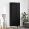 vidaXL Haut Armoire avec tiroir 2 pcs Ch&ecirc;ne noir Bois d'ing&eacute;nierie