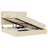 vidaXL Lit avec rangement et matelas Cr&egrave;me 160 x 200 cm Polyester