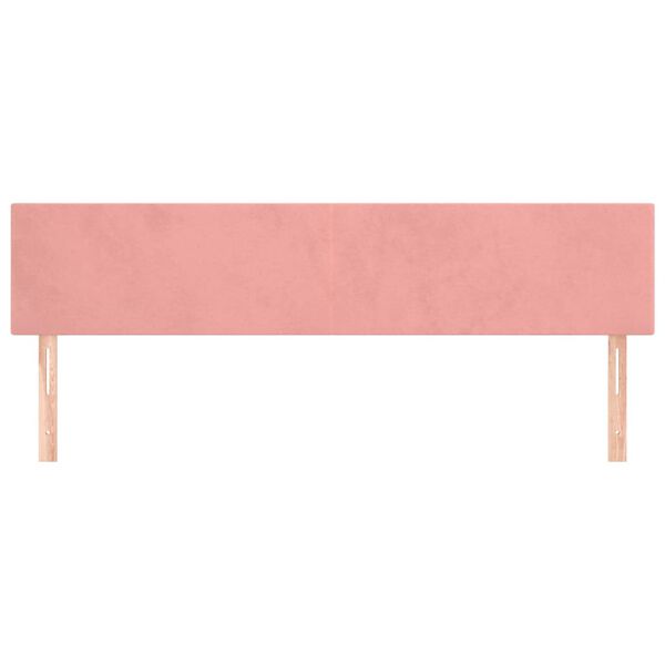 vidaXL T&ecirc;tes de lit 2 pcs Rose 80x5x78/88 cm Velours