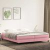 vidaXL Sommier &agrave; lattes de lit sans matelas rose 200x210 cm velours