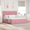 vidaXL Lit de Rangement avec matelas Rose 180 x 200 cm Velours