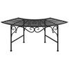 vidaXL Banc tour d'arbre 113 cm Noir Acier