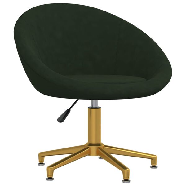 vidaXL Chaise de salle &agrave; manger Vert fonc&eacute; Velours