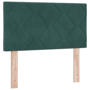vidaXL T&ecirc;te de lit LED Vert fonc&eacute; 80 cm Velours