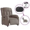 vidaXL Fauteuil de massage inclinable &eacute;lectrique Taupe Tissu