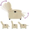 vidaXL Fauteuil inclinable cr&egrave;me tissu